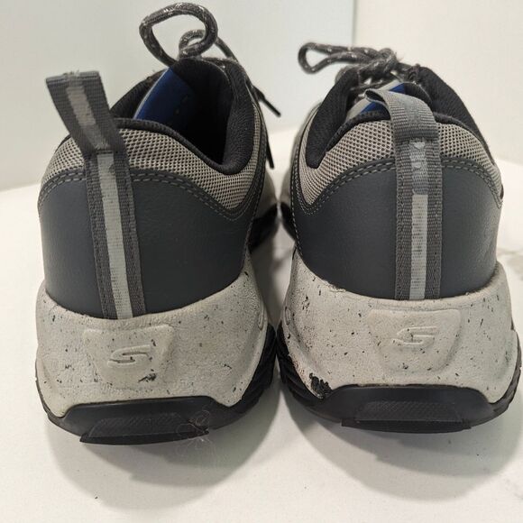 SKECHERS ARCH FIT PHANTOM Charcoal/Gray Leather hicking Trail Shoes Sneaker 11.5 - Picture 9 of 13